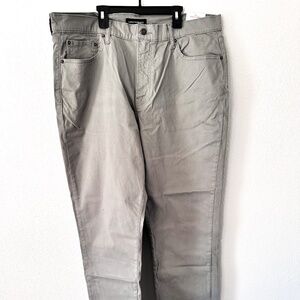 NEW LUCKY Brand Gray Casual Pants Athletic Straight 410 Stretch Men's 38X32